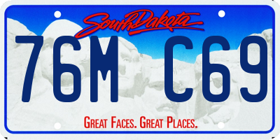 SD license plate 76MC69