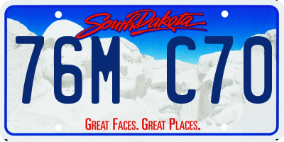 SD license plate 76MC70