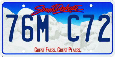SD license plate 76MC72