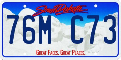 SD license plate 76MC73