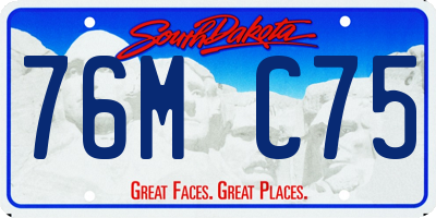 SD license plate 76MC75