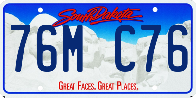 SD license plate 76MC76