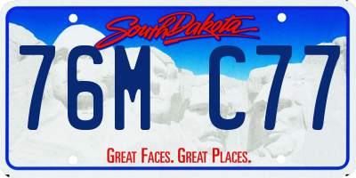 SD license plate 76MC77