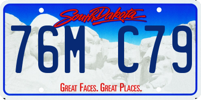 SD license plate 76MC79