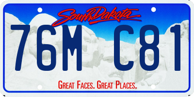 SD license plate 76MC81