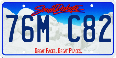 SD license plate 76MC82
