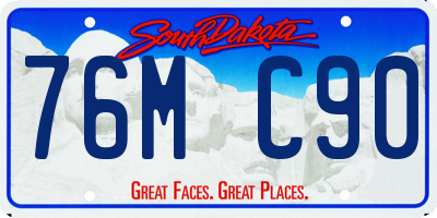 SD license plate 76MC90