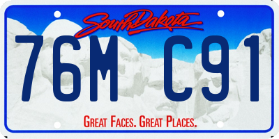 SD license plate 76MC91