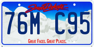 SD license plate 76MC95