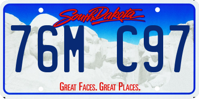 SD license plate 76MC97