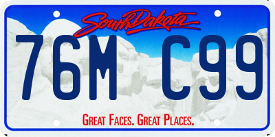 SD license plate 76MC99