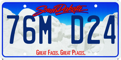 SD license plate 76MD24