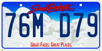 SD license plate 76MD79