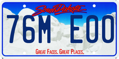 SD license plate 76ME00