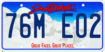 SD license plate 76ME02