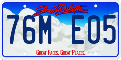 SD license plate 76ME05