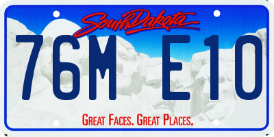 SD license plate 76ME10