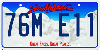 SD license plate 76ME11