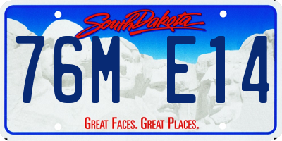 SD license plate 76ME14