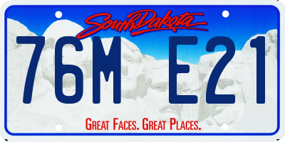 SD license plate 76ME21