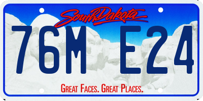 SD license plate 76ME24