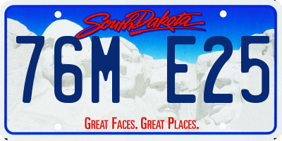 SD license plate 76ME25