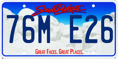 SD license plate 76ME26