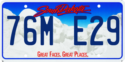 SD license plate 76ME29