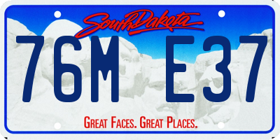 SD license plate 76ME37