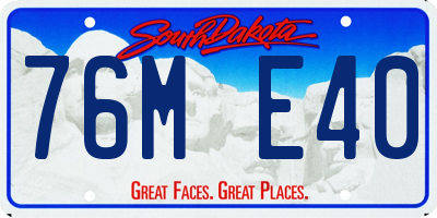 SD license plate 76ME40