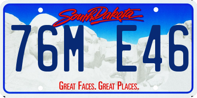 SD license plate 76ME46