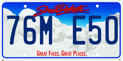 SD license plate 76ME50