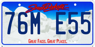 SD license plate 76ME55
