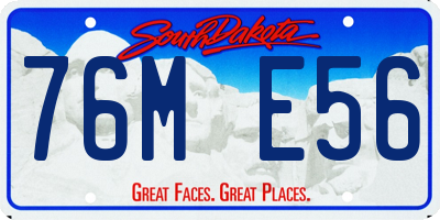 SD license plate 76ME56