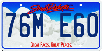 SD license plate 76ME60