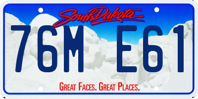SD license plate 76ME61