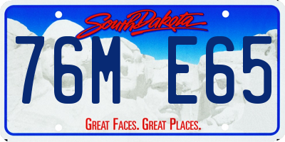 SD license plate 76ME65