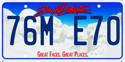 SD license plate 76ME70