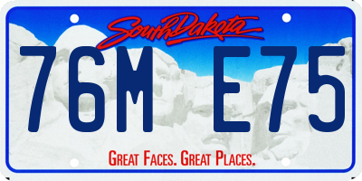 SD license plate 76ME75