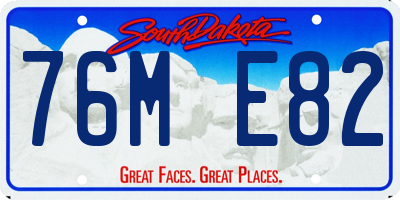 SD license plate 76ME82