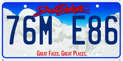 SD license plate 76ME86