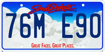 SD license plate 76ME90