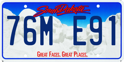 SD license plate 76ME91