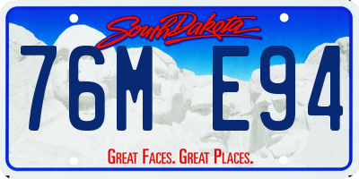 SD license plate 76ME94