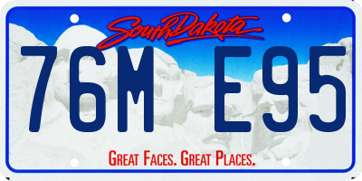 SD license plate 76ME95