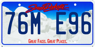SD license plate 76ME96