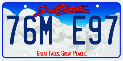 SD license plate 76ME97