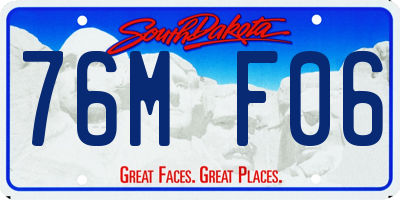 SD license plate 76MF06