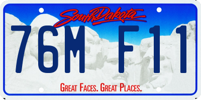 SD license plate 76MF11
