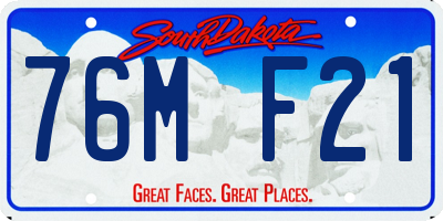 SD license plate 76MF21